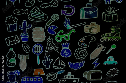 seamless pattern with icons
