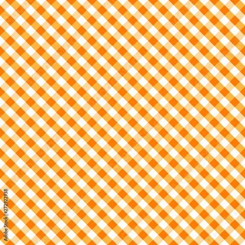 Gingham Seamless Check Cross Weave Pattern, Orange and White, EPS8 includes pattern swatch that seamlessly fills any shape, for arts, crafts, fabrics, picnics, home decor, scrapbooks.