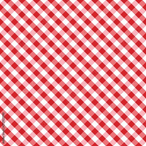 Gingham Seamless Check Cross Weave Pattern, Red and White, EPS8 includes pattern swatch that seamlessly fills any shape, for arts, crafts, fabrics, picnics, home decor, scrapbooks.