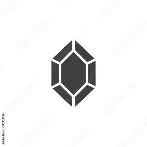 Rhomb Shaped Diamond vector icon. Gemstone filled flat sign for mobile concept and web design. Precious stone  gem glyph icon. Symbol  logo illustration. Vector graphics