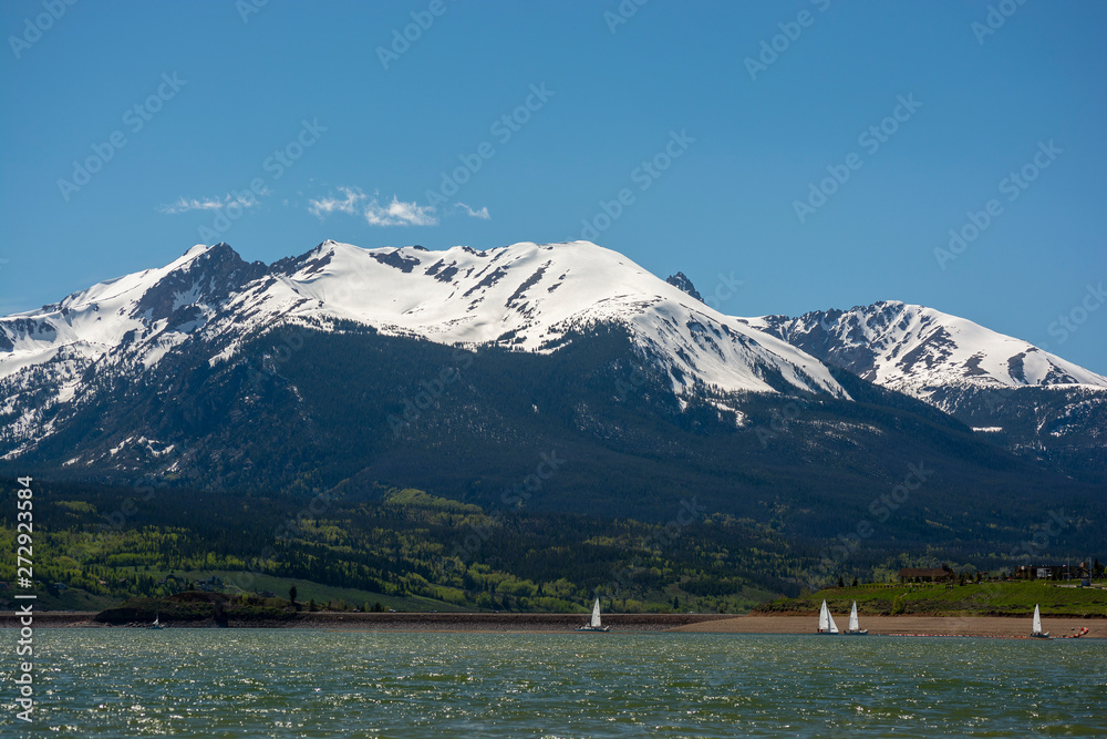 Red Peak Mountain in the Colorado Rockies on Dillon Reservoir