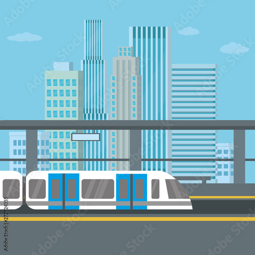 Subway or skytrain station,city metro