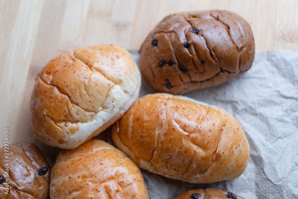 Homemade Breads on the table Homemade Breads on the table