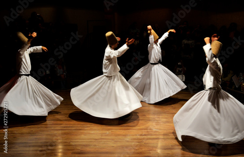 Whirling Dervishes show, sufi music, cappadocia, turkey photo