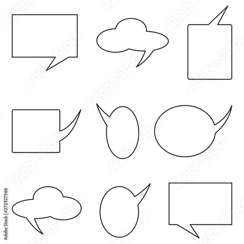 Set of Boom speech bubble