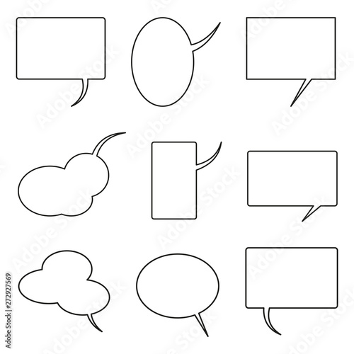 Set of Boom speech bubble