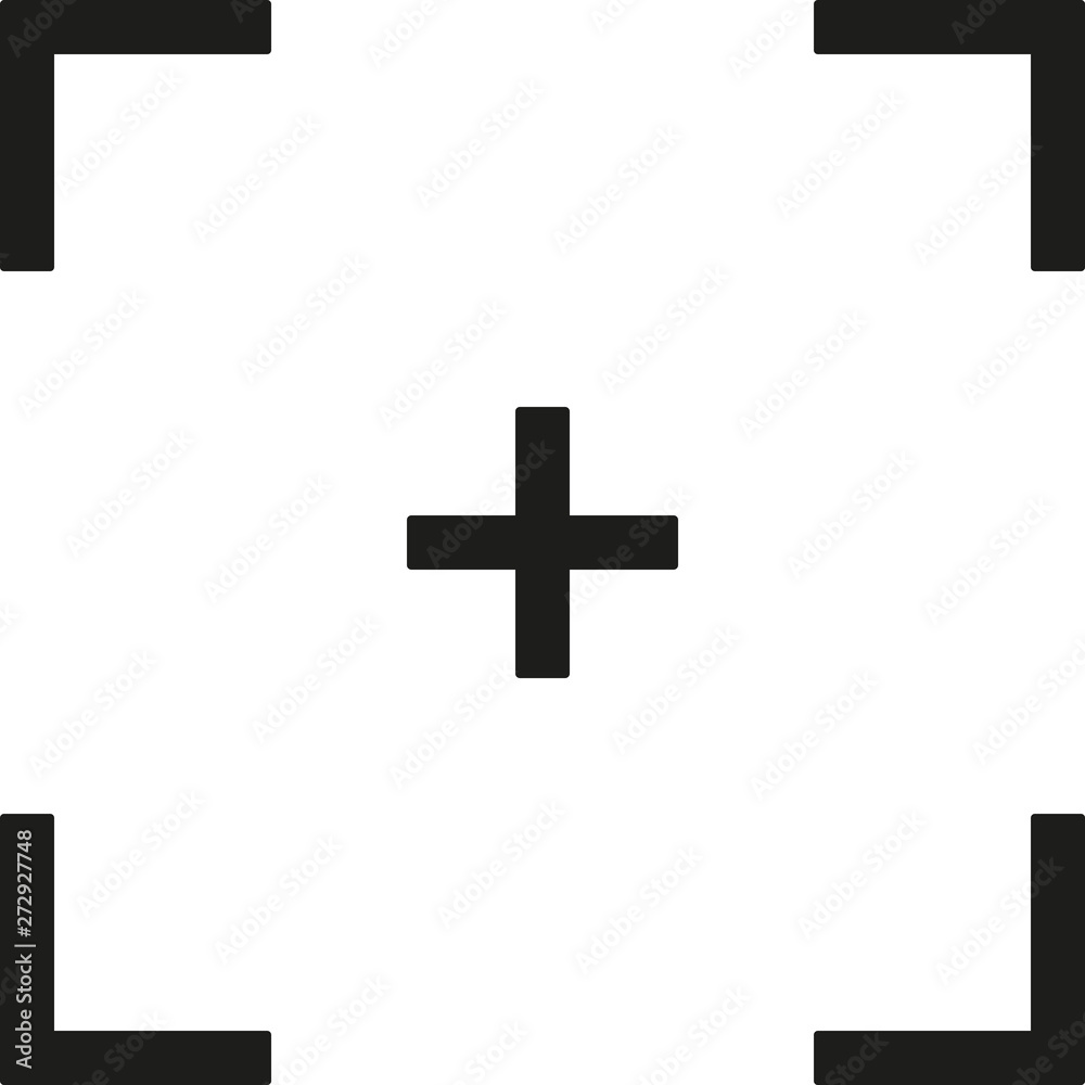 camera focus icon isolated on white background camera focus icon isolated on white background