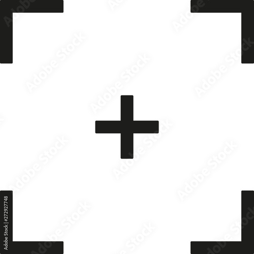 camera focus icon isolated ...