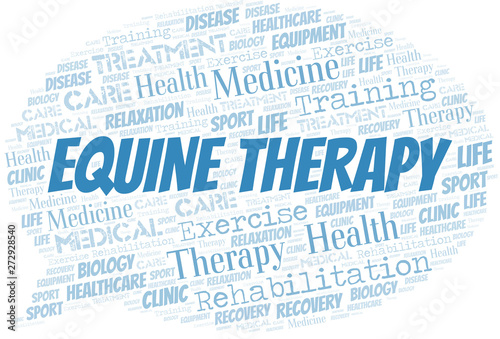 Equine Therapy word cloud. Wordcloud made with text only.