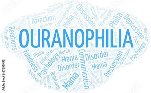 Ouranophilia word cloud. Type of Philia.