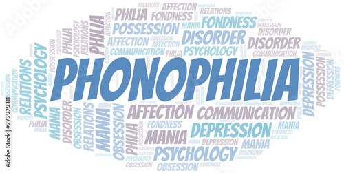 Phonophilia word cloud. Type of Philia.