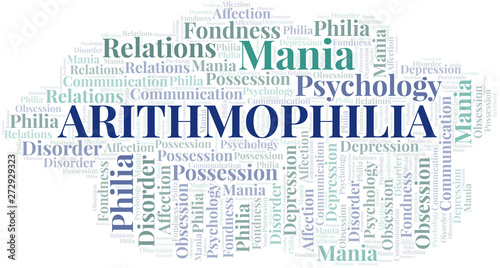 Arithmophilia word cloud. Type of Philia.