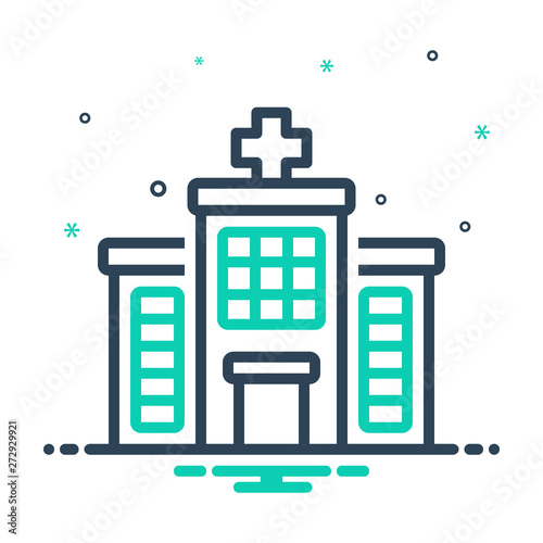 mix icon for hospital bulding 