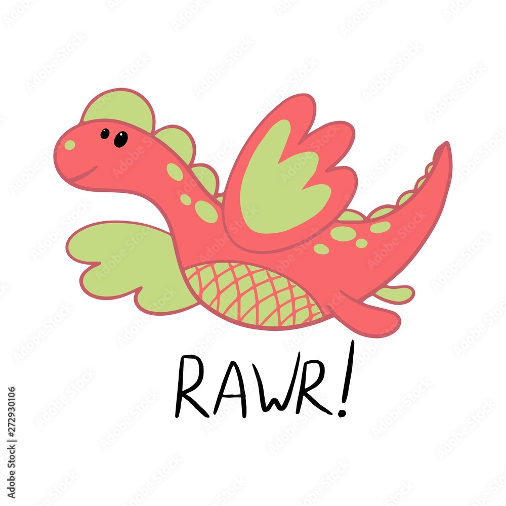 Funny cartoon dino Funny cartoon dino