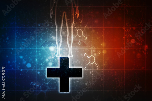 2D illustration medical structure background