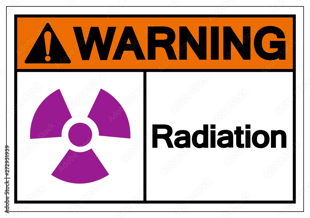 Warning Radiation Symbol Sign, Vector Illustration, Isolate On White Background Label. EPS10