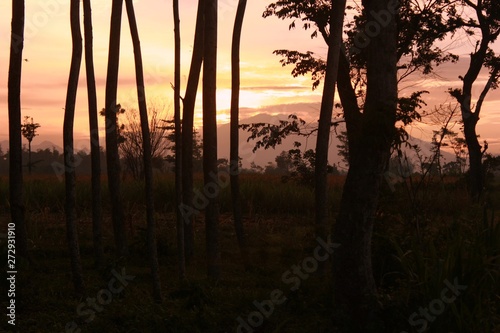 enjoy the sunrise in the mountains