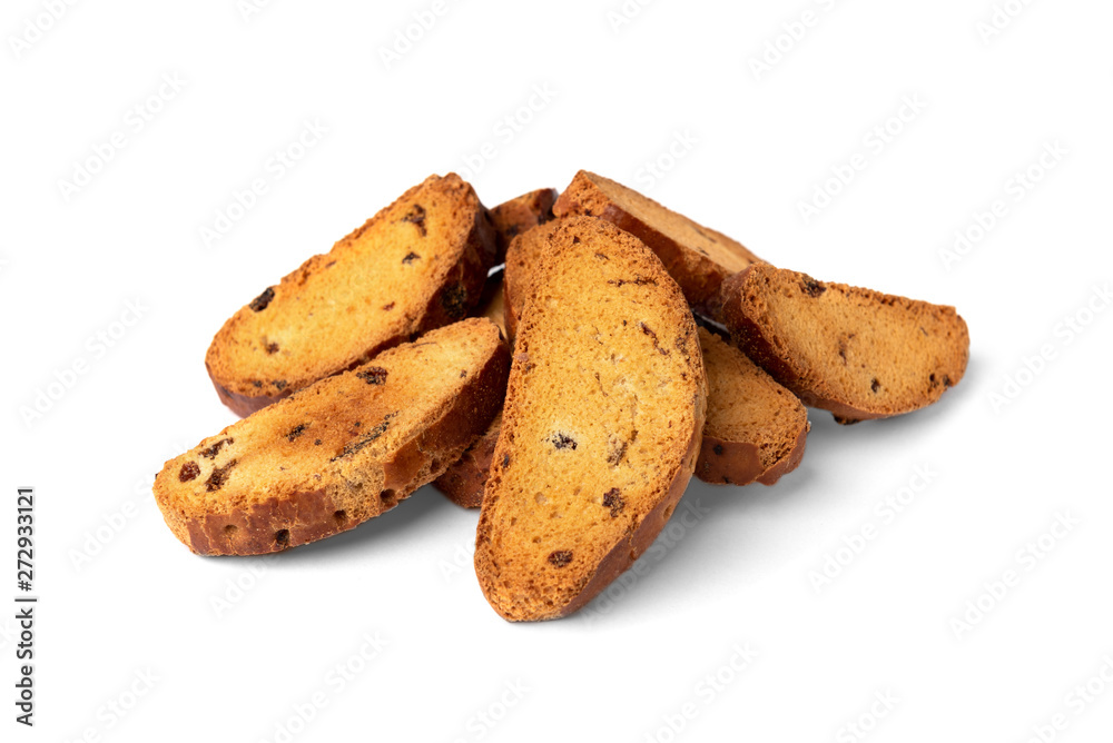 Crispy rusk isolated on white background. Crispy rusk isolated on white background.