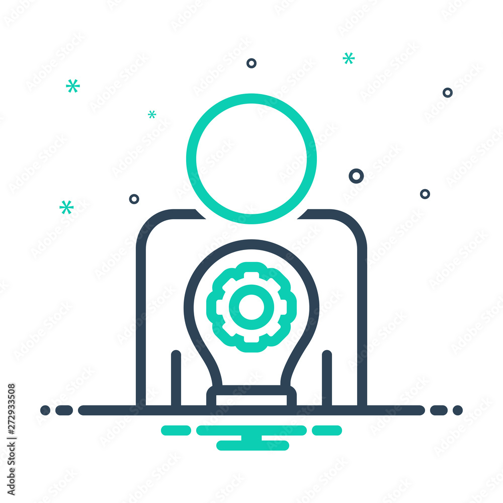 Obraz premium mix icon for master your skill