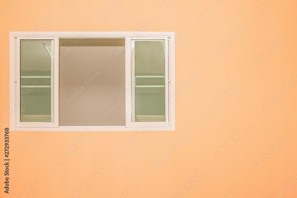 The new home of the interior design with yellow walls and glass windows, building construction, interior architecture The new home of the interior design with yellow walls and glass windows, building construction, interior architecture