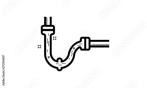 Drain cleaning and jetting icon for plumbing and repair services