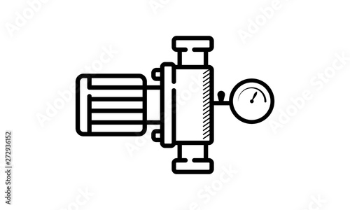 High pressure motor icon for industrial and mechanical concepts