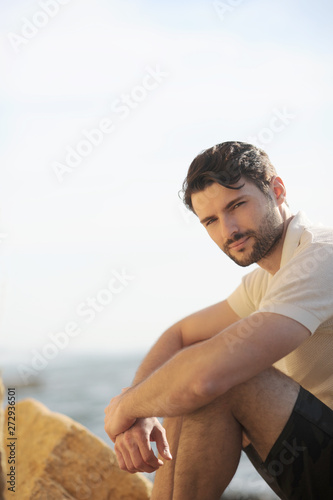 Young stylish man outdoor photo near the sea © LP Design