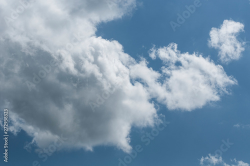 fluffy clouds on a sunny day