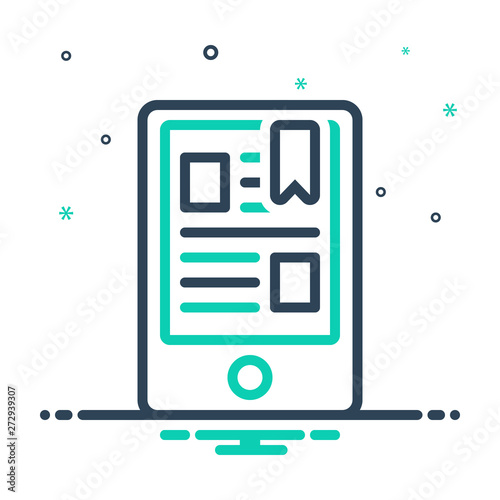 mix icon for ereader bookmark