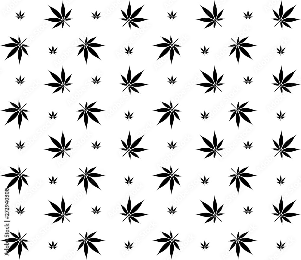 Seamless marijuana cannabis pattern vector image illustration Seamless marijuana cannabis pattern vector image illustration