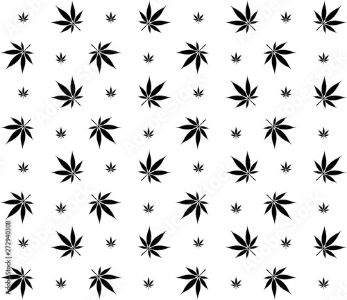 Seamless marijuana cannabis pattern vector image    illustration