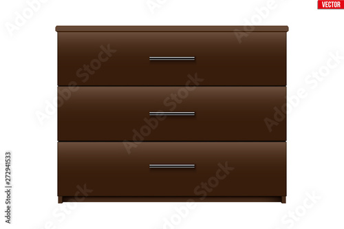 Brown Chest of drawers.
