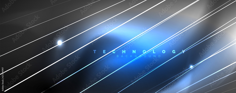 Color light with lines, outer space background, bright rays Color light with lines, outer space background, bright rays