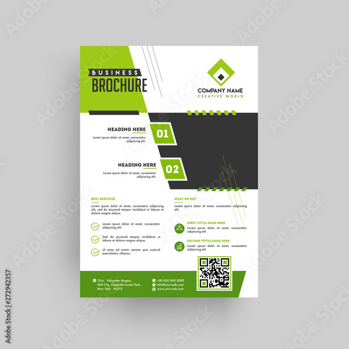 Profession and designer business brochure or template design. Abstract corporate look.