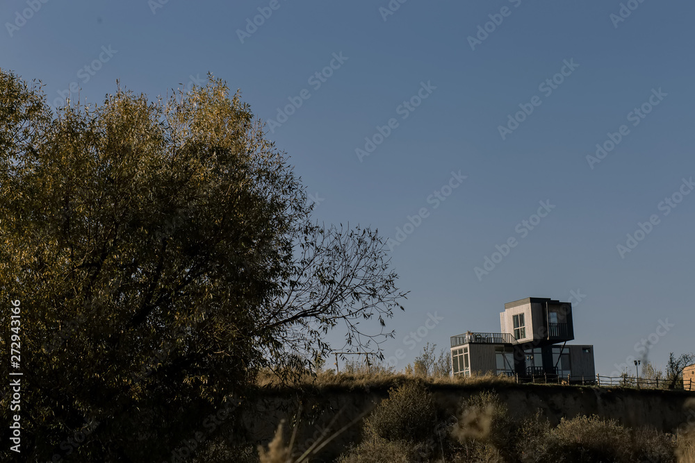 Fototapeta premium old house in fog