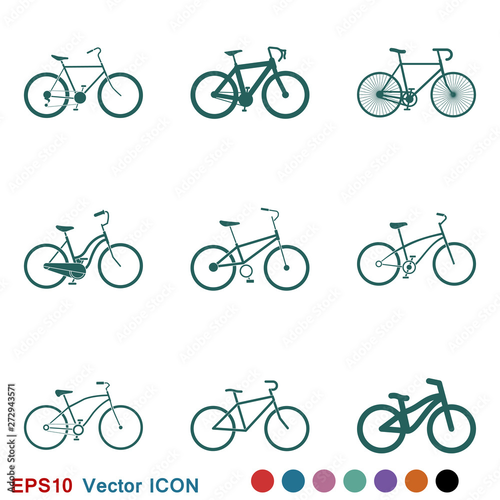 Bicycle icon. Vector element illustration on background. Bicycle icon. Vector element illustration on background.
