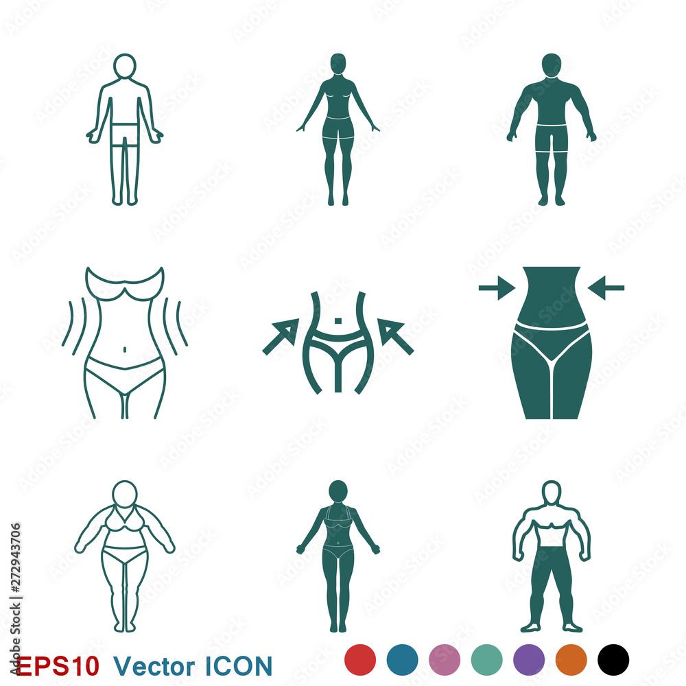 Body icon in flat minimal design. Concept illustration for web site. Sign, symbol, element. Body icon in flat minimal design. Concept illustration for web site. Sign, symbol, element.