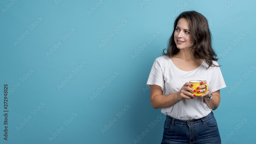 Girl drinking coffee Girl drinking coffee