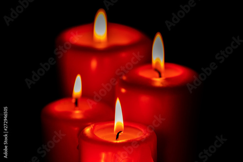 Red Christmas candles