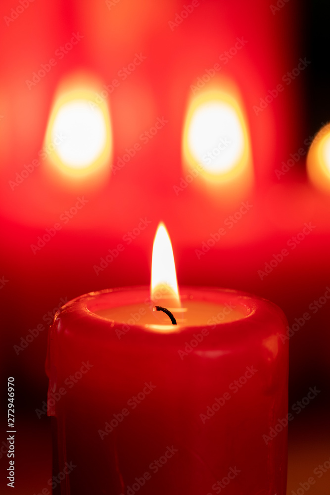 Red Christmas candles Red Christmas candles