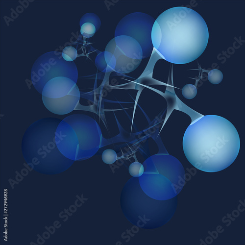 Abstract molecules structure design for your background. Vector illustration