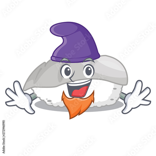 Elf ika sushi isolated with the cartoon