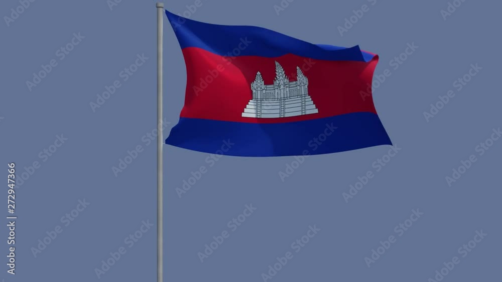 Flag of Cambodia Waving in the Wind, loopable and with alpha channel embedded (4k/ProRes version only) Flag of Cambodia Waving in the Wind, loopable and with alpha channel embedded (4k/ProRes version only)