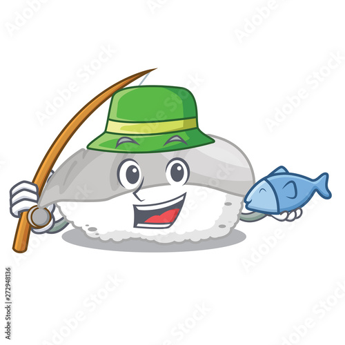 Fishing ika sushi in the cartoon shape