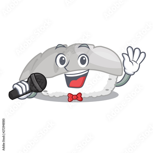 Singing ika sushi in the cartoon shape
