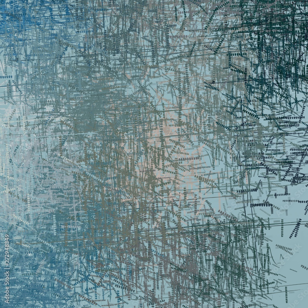 Naklejka premium Artistic sketch backdrop material. Abstract geometric pattern. Chaos and random. Modern art drawing painting. 2d illustration. Digital texture wallpaper. 