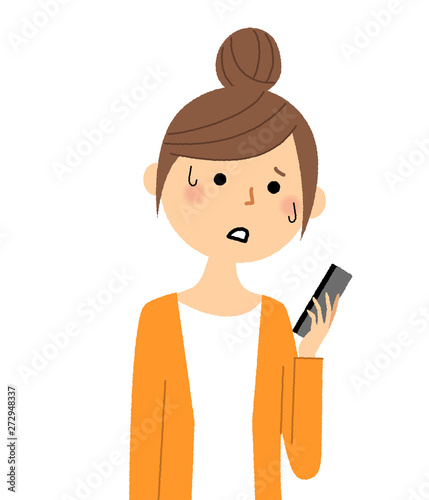 若い女性　スマホ　困る