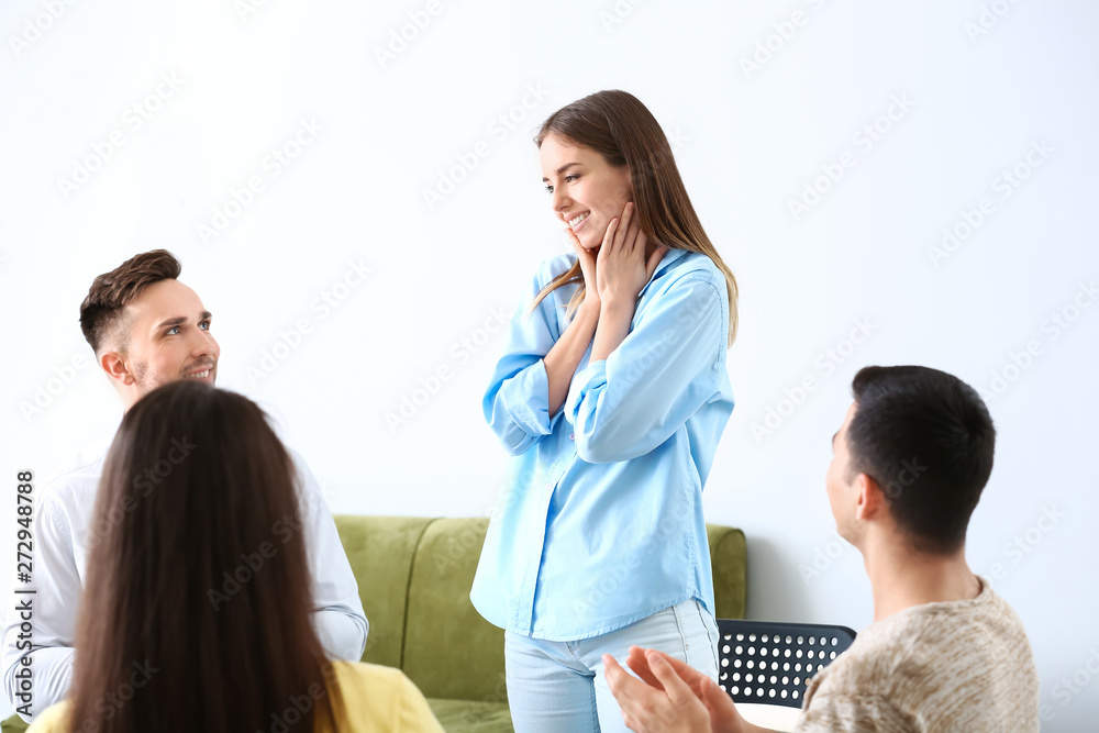 Fototapeta premium People at group therapy session