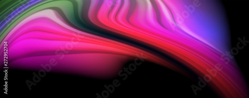 Fluid liquid color wave lines  glowing colorful light effect  abstract composition template. Geometric technology abstract pattern. Movement concept