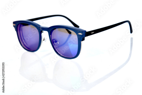 Sunglasses on the white background ,selective focus